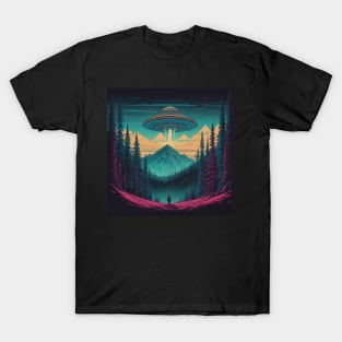 UFO Chronicles Podcast - UFO Glitch Artwork V5 T-Shirt